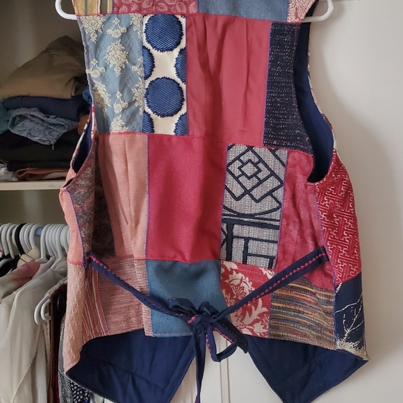 Handmade Patchwork Vest OS - Picture 2 of 5